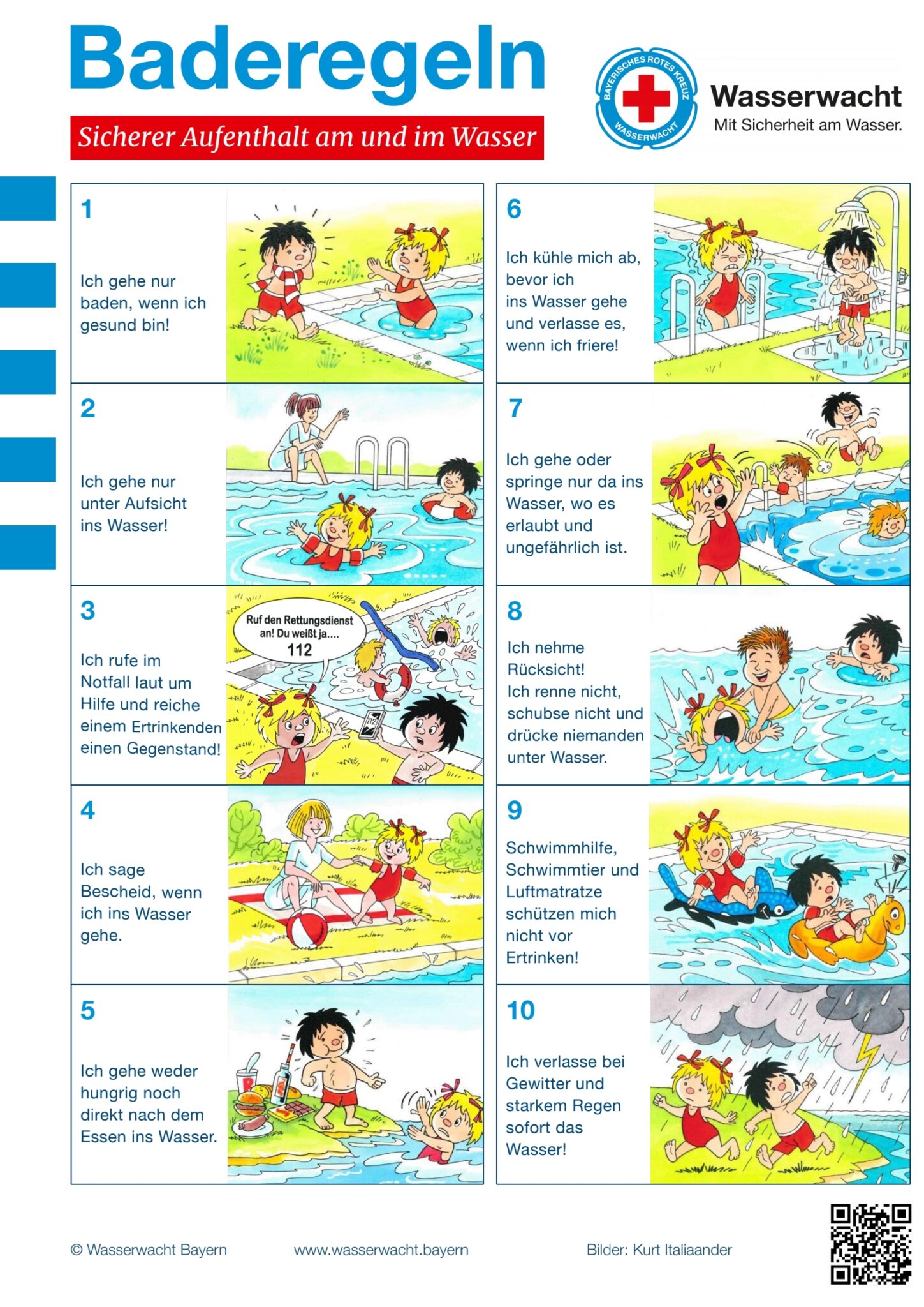 10 Baderegeln Für Kinder Zum Ausdrucken Die Baderegeln – BRK Wasserwacht Ortsgruppe Altötting-Neuötting